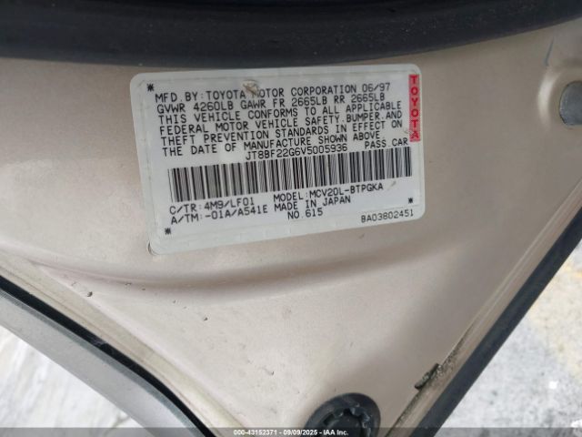 1997 LEXUS ES 300 JT8BF22G6V5005936 Photo 8