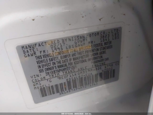 3N1AB7AP4HY271361 Nissan Sentra
