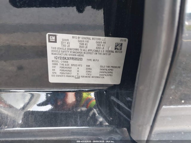 2015 CADILLAC ESCALADE ESV 1GYS3SKJXFR585203 Photo 8