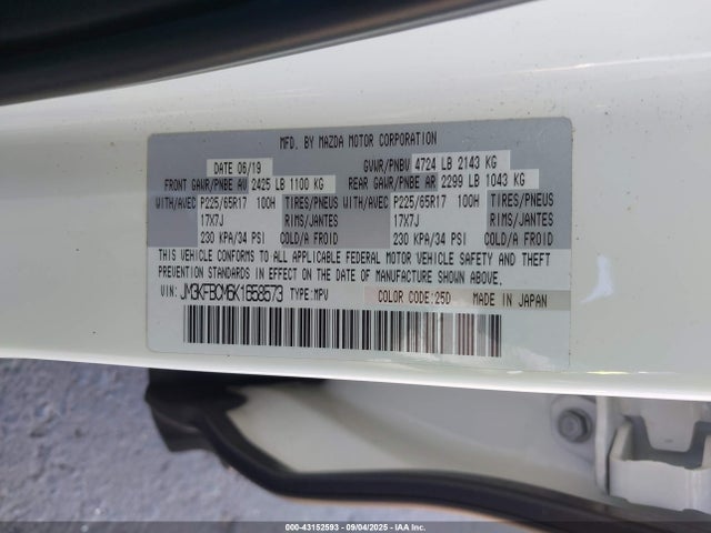 JM3KFBCM6K1658573 Mazda py cylinder deactivation