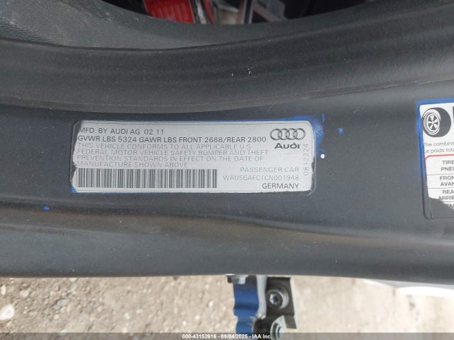 2012 AUDI A7 WAUSGAFC1CN001948 Photo 8