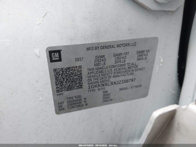Продажа на аукционе авто 2018 Gmc Acadia Denali, vin: 1GKKNXLSXJZ158797, номер лота: 43152635