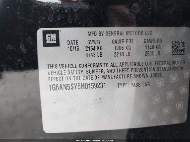 2017 CADILLAC ATS-V 1G6AN5SY5H0159231 Photo 8