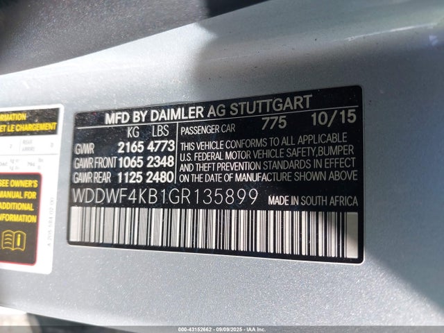 Mercedes-Benz C-Class 2016 WDDWF4KB1GR135899 Image 9