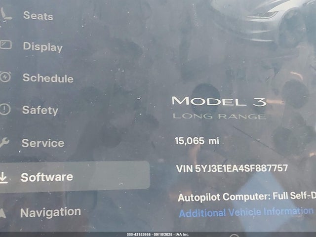 2025 TESLA MODEL 3 5YJ3E1EA4SF887757 Photo 6