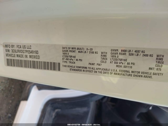 RAM 2023 2023 3C6LRVDG7PE549193 Image 9