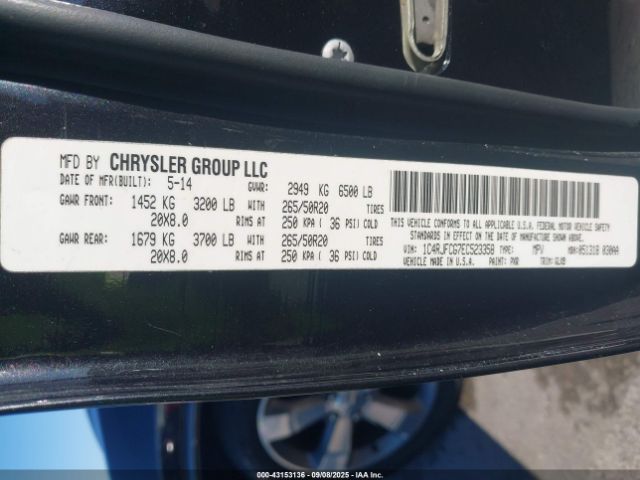 2014 JEEP GRAND CHEROKEE 1C4RJFCG7EC523358 Photo 8