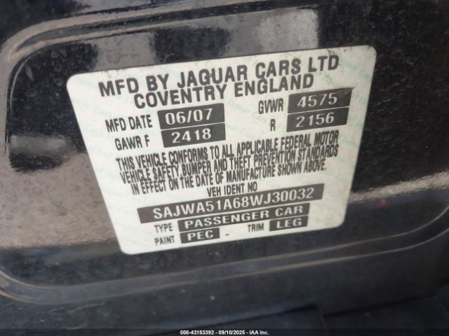 2008 JAGUAR X-TYPE SAJWA51A68WJ30032 Photo 8