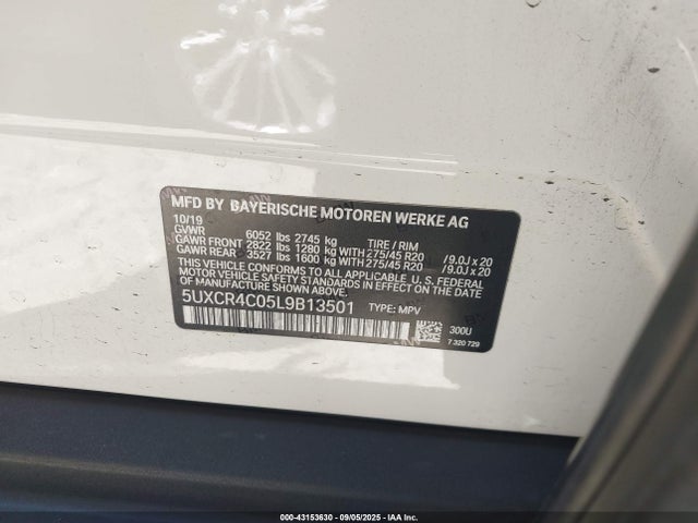 5UXCR4C05L9B13501 BMW X5