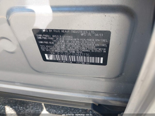 Subaru 2.5turbo u4 2014 JF2SJGPC1EH442276 Image 9