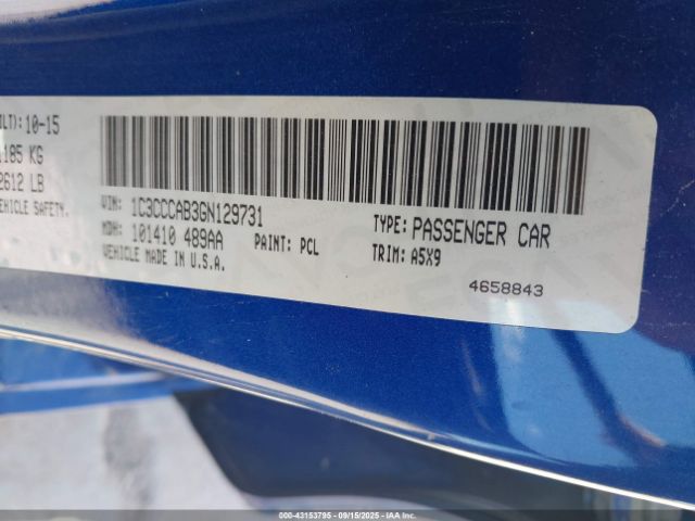 2016 CHRYSLER 200 1C3CCCAB3GN129731 Photo 8