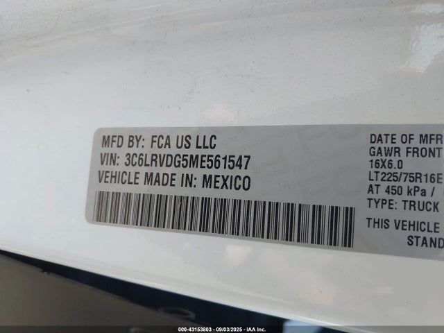3C6LRVDG5ME561547 RAM Promaster 2500
