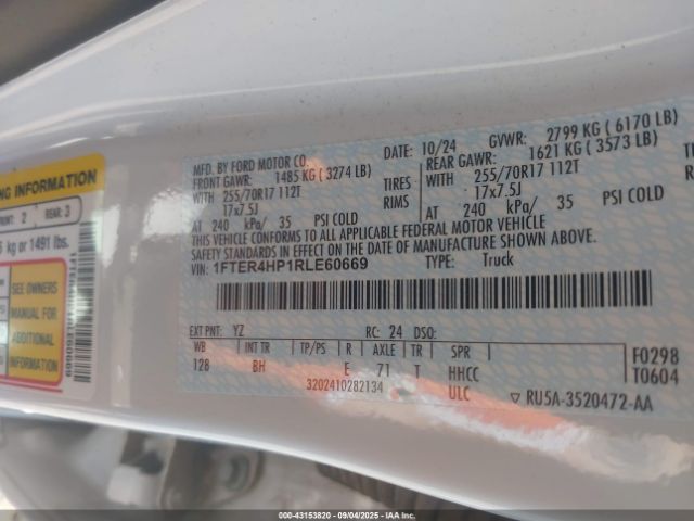 2024 FORD RANGER 1FTER4HP1RLE60669 Photo 8