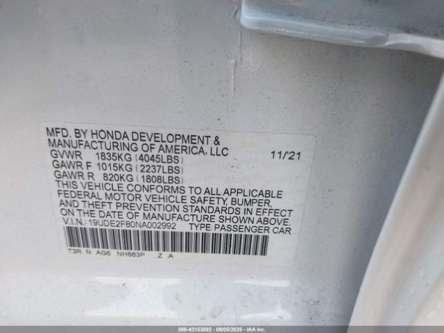 2022 ACURA ILX 19UDE2F80NA002992 Photo 8