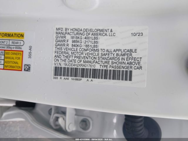 2024 ACURA INTEGRA 19UDE4H2XRA017610 Photo 8