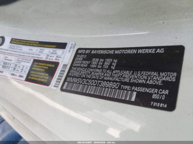 2013 MINI HARDTOP WMWSV3C50DT389890 Photo 8