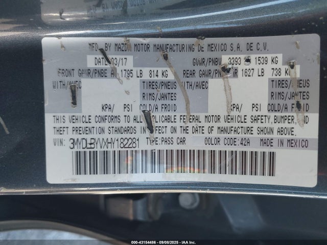 3MYDLBYVXHY182281 Toyota p5v