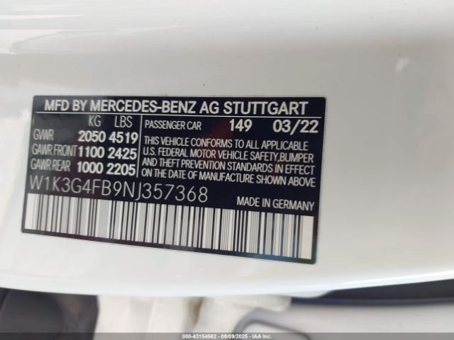 2022 MERCEDES-BENZ A 220 W1K3G4FB9NJ357368 Photo 8