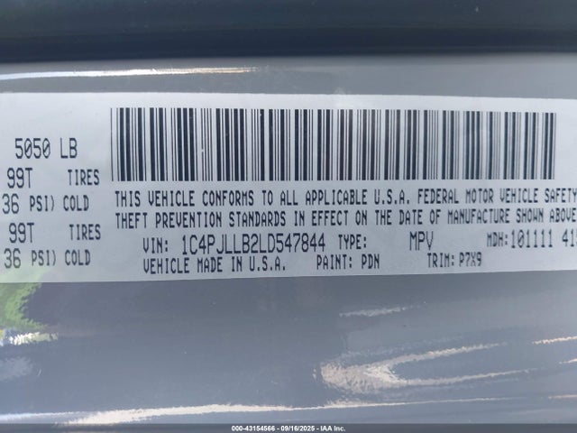 Jeep Cherokee 2020 1C4PJLLB2LD547844 Image 9