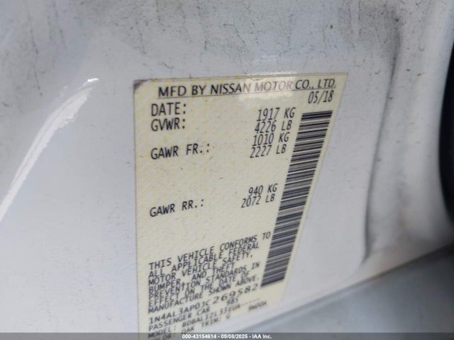 1N4AL3AP0JC269582 Nissan Altima
