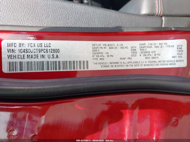 2023 DODGE DURANGO 1C4SDJCT9PC612800 Photo 8