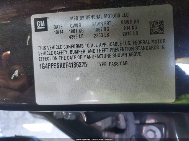 Buick lea 2015 1G4PP5SK0F4136275 Image 9