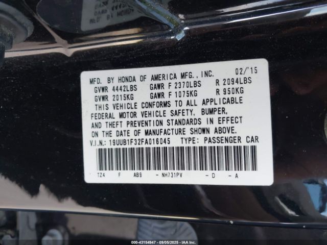 2015 ACURA TLX 19UUB1F32FA016045 Photo 8