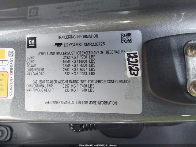 2021 CADILLAC ESCALADE ESV 1GYS4MKLXMR228725 Photo 8