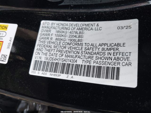 2025 ACURA INTEGRA 19UDE4H31SA014304 Photo 8