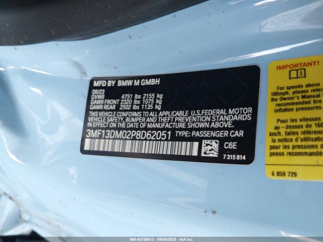 2023 BMW M2 3MF13DM02P8D62051 Photo 8