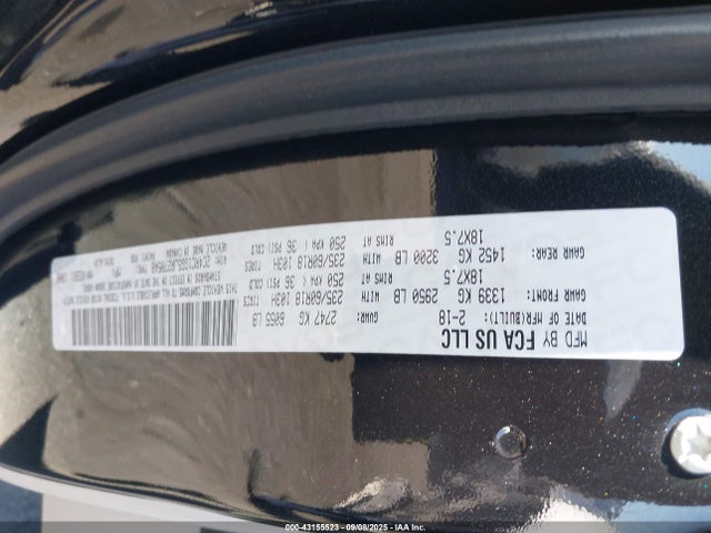 2C4RC1GG5JR270548 Chrysler 2018