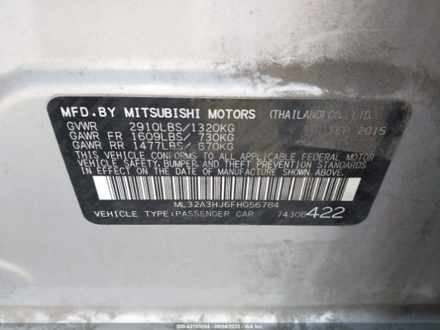 2015 MITSUBISHI MIRAGE ML32A3HJ6FH056784 Photo 8