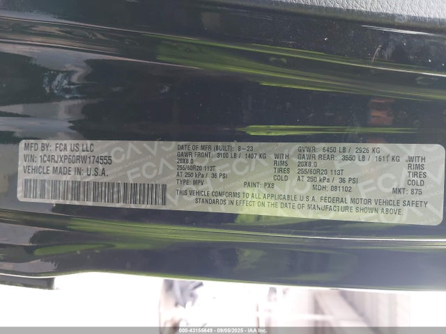 1C4RJXP60RW174555 Jeep 2024