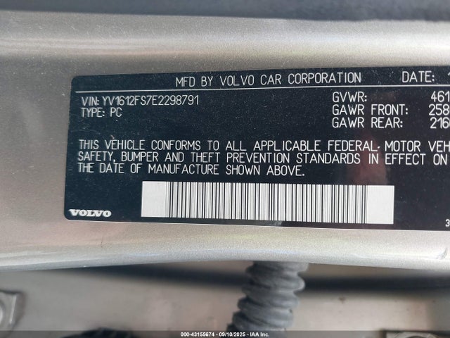 Volvo b5254t12 2014 YV1612FS7E2298791 Image 9