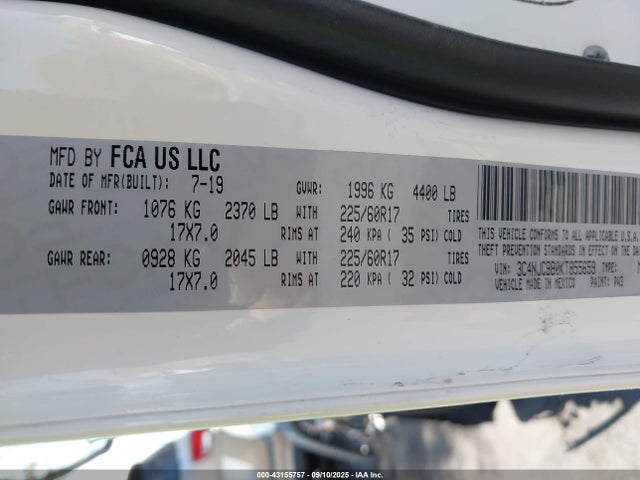 Jeep Compass 2019 3C4NJCBB0KT855659 Image 9
