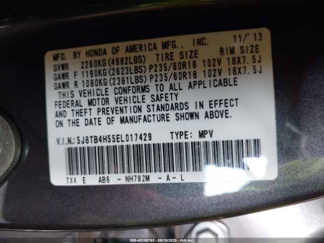 2014 ACURA RDX 5J8TB4H55EL017429 Photo 8