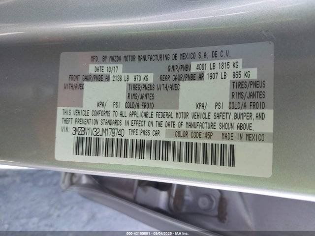 3MZBN1V32JM179740 Mazda py