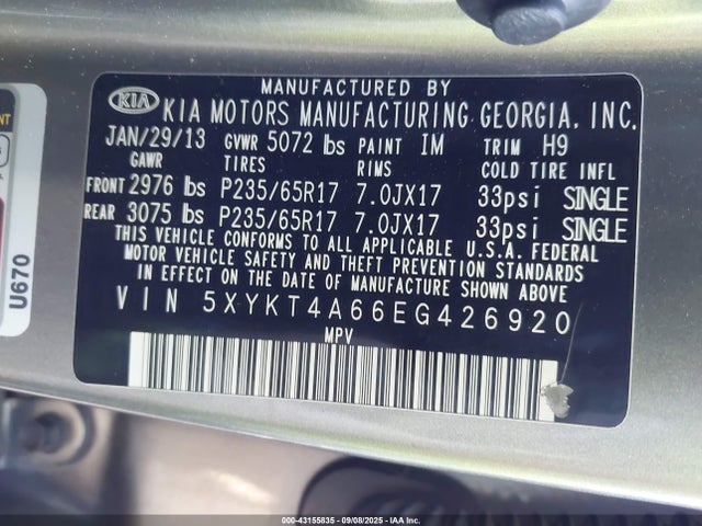 5XYKT4A66EG426920 KIA dohc t-gdi theta-ii