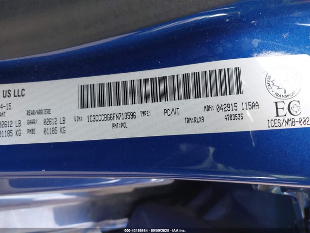 1C3CCCBG6FN713596 Chrysler 2015