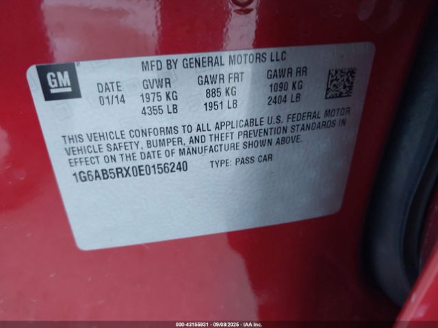 2014 CADILLAC ATS 1G6AB5RX0E0156240 Photo 8