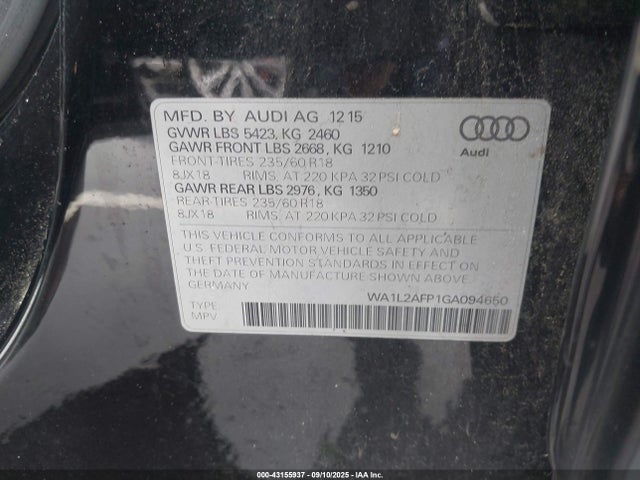 2016 AUDI Q5 WA1L2AFP1GA094650 Photo 8