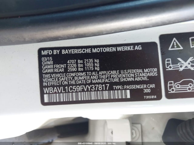 WBAVL1C59FVY37817 BMW X1