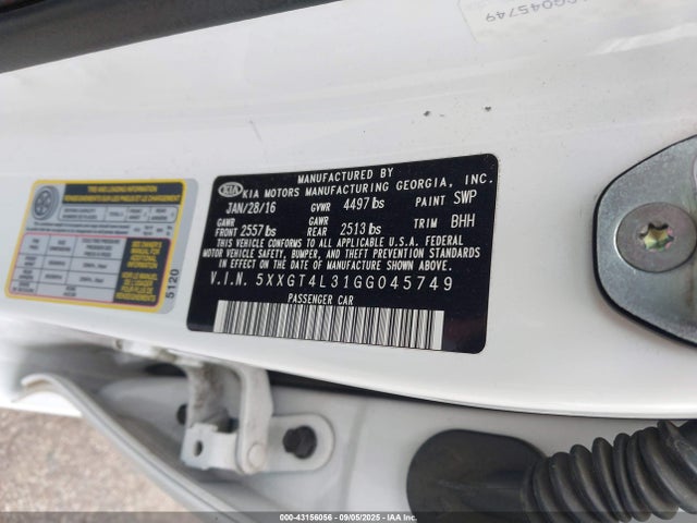 5XXGT4L31GG045749 KIA t-gdi theta ii