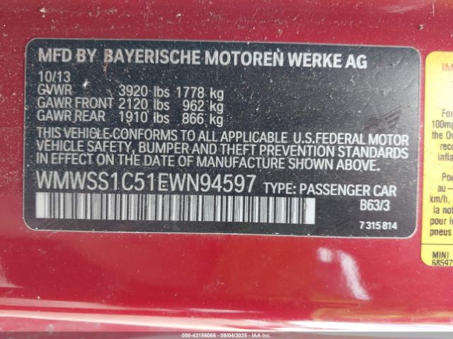 2014 MINI PACEMAN WMWSS1C51EWN94597 Photo 8