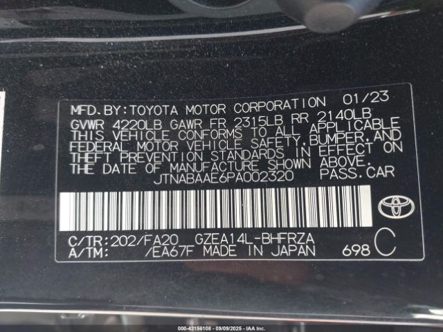 2023 TOYOTA GR COROLLA JTNABAAE6PA002320 Photo 8