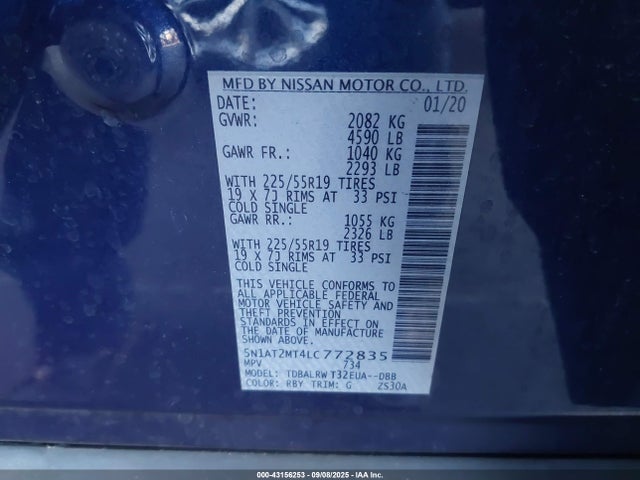 Nissan Rogue 2020 5N1AT2MT4LC772835 Image 9