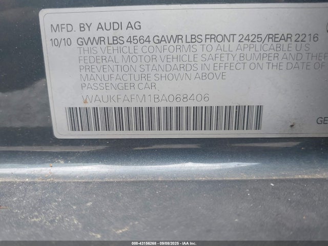2011 AUDI A3 WAUKFAFM1BA068406 Photo 8