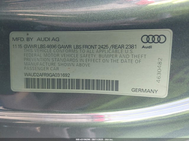 2016 AUDI A5 WAUD2AFR9GA031692 Photo 8