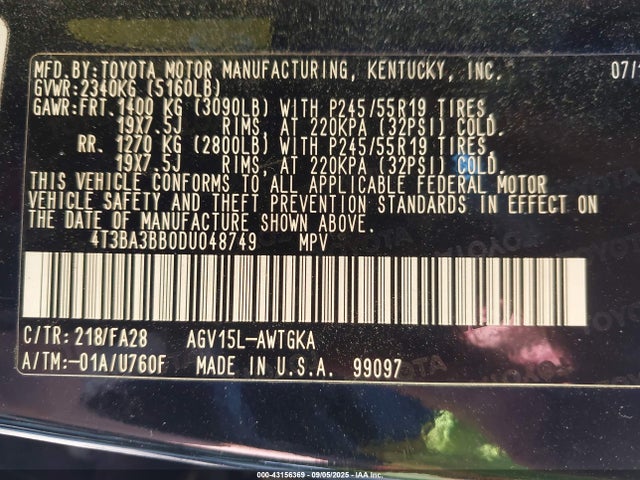 2013 TOYOTA VENZA 4T3BA3BB0DU048749 Photo 8