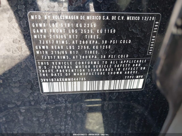 Volkswagen Tiguan 2021 3VV1B7AX6MM044785 Image 9